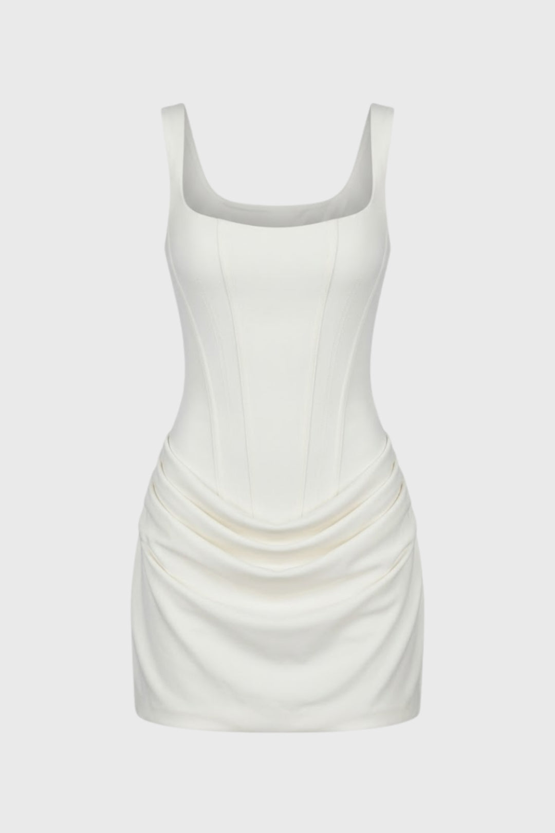 Mini Jurk Dames - Figuuromhullend Corset met Gedrapeerde rok