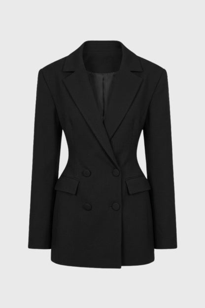 Mini Jurk Dames - Getailleerde Blazer Snit met V-hals | Elegant