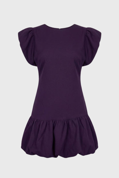 Mini Jurk Dames - Vlindermouwen met Bolletjeszoom | Vrouwelijk