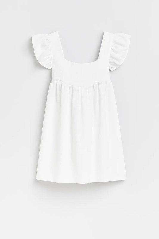 Mini Jurk Dames - Wijd Uitlopend met Ruffle Mouwen | Casual