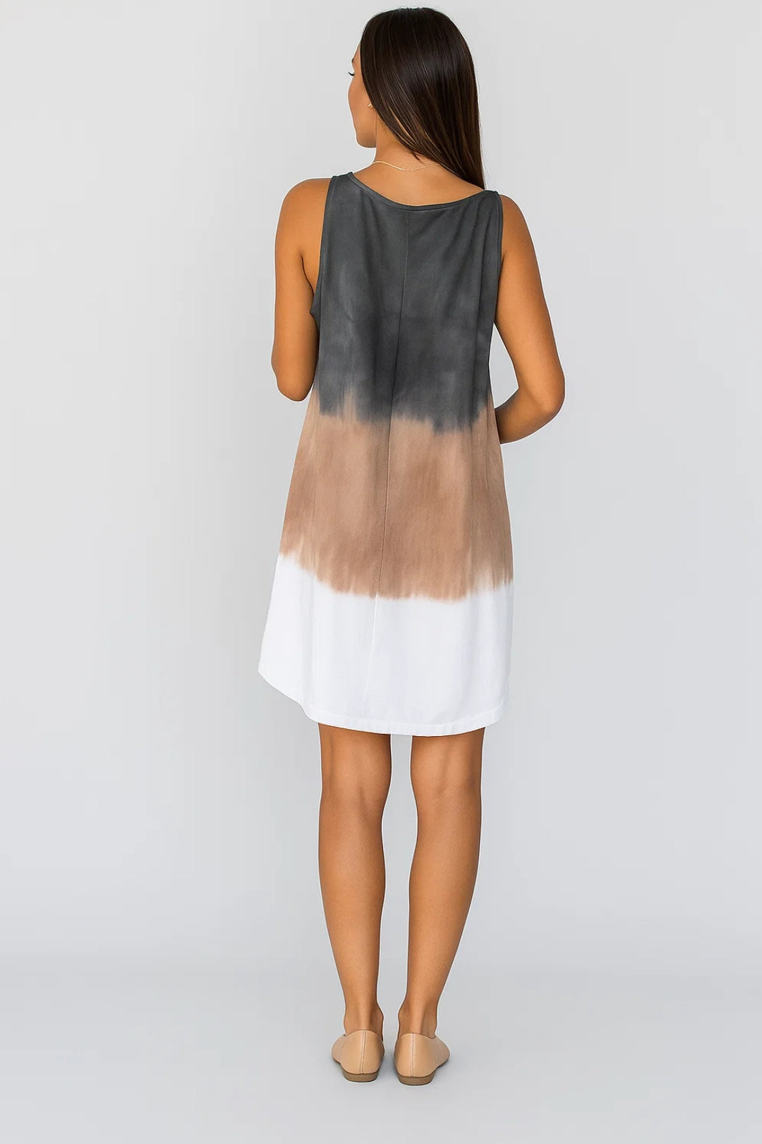 Mouwloze A-Lijn Jurk | Vloeiende Pasvorm met Kleurverloop | Lichtgewicht en Ademend