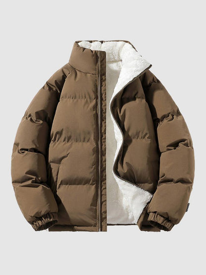 Niels - Puffer winterjas heren dik en warm met hoge kraag