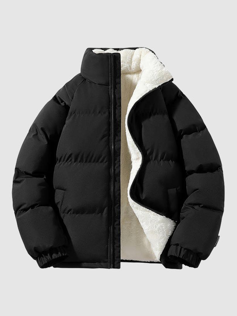 Niels - Puffer winterjas heren dik en warm met hoge kraag