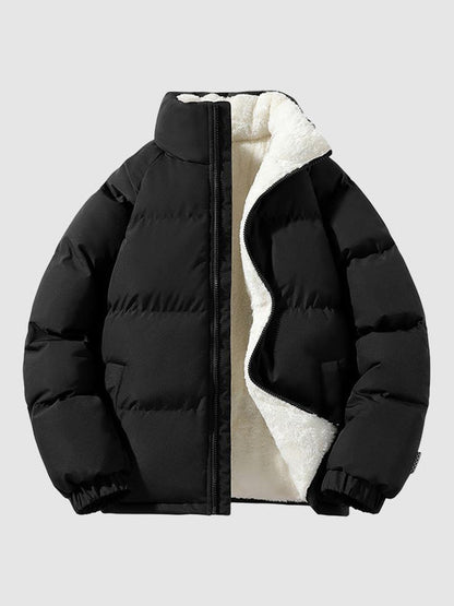 Niels - Puffer winterjas heren dik en warm met hoge kraag