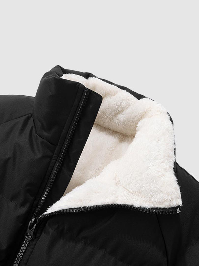 Niels - Puffer winterjas heren dik en warm met hoge kraag