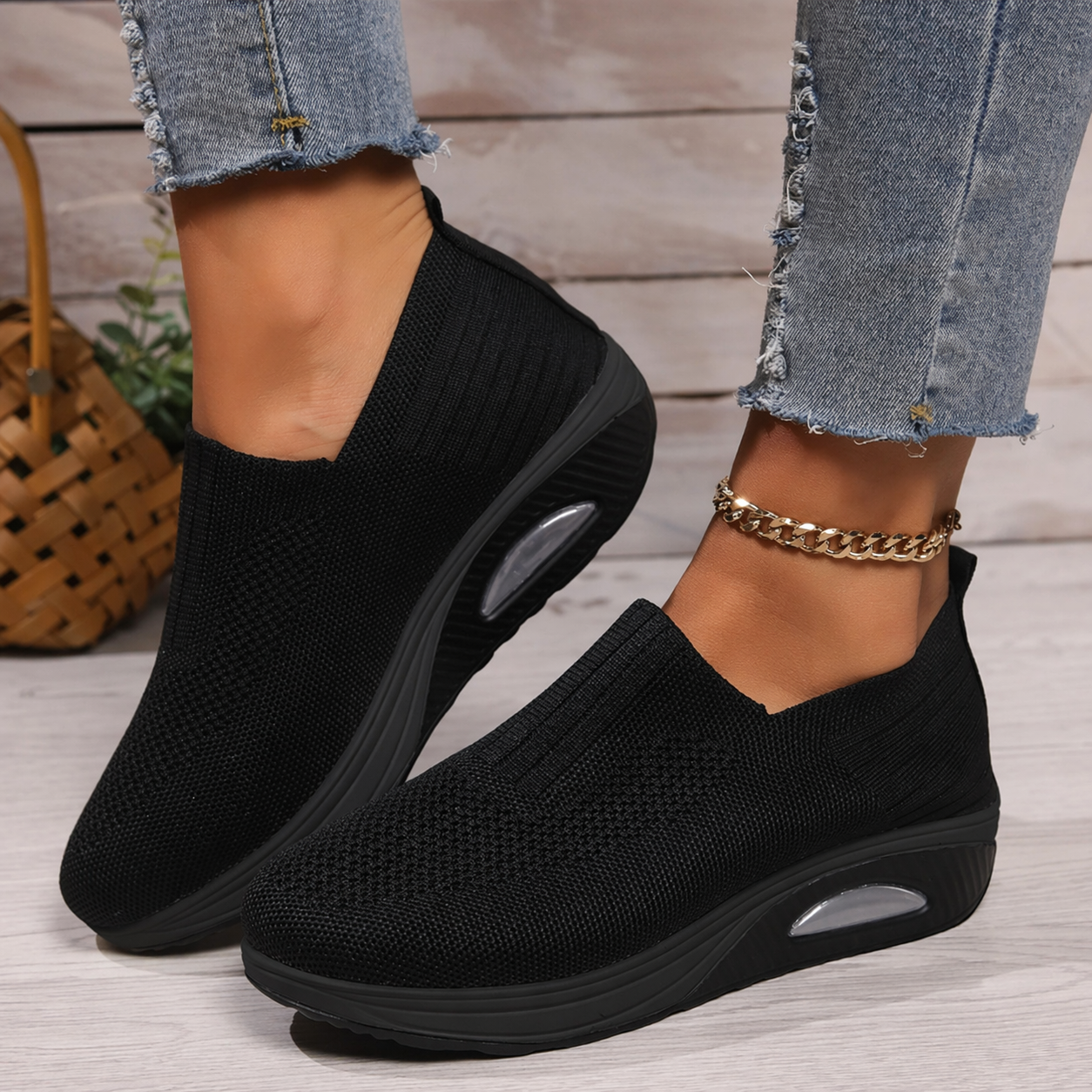 Noor - Casual Comfort Instappers Dames met Luchtzool en Lichtgewicht Plateauzool