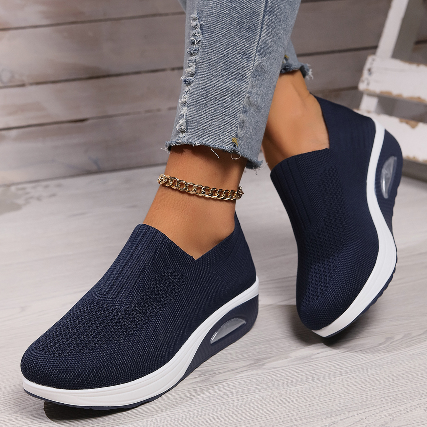 Noor - Casual Comfort Instappers Dames met Luchtzool en Lichtgewicht Plateauzool