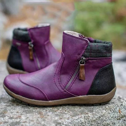 Noor - Orthopedische Dames Enkellaarzen voor de Herfst met Ritssluiting