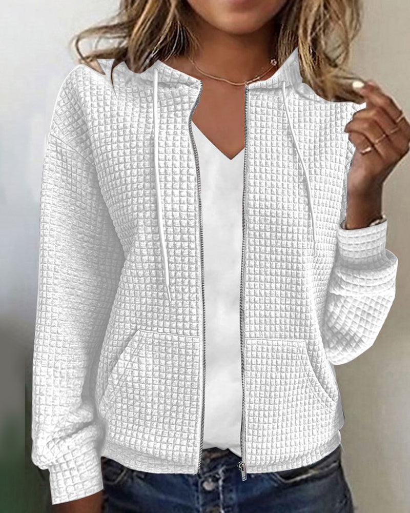 Noor - Dames Gebreide Hoodie met Ritssluiting en Capuchon Herfst