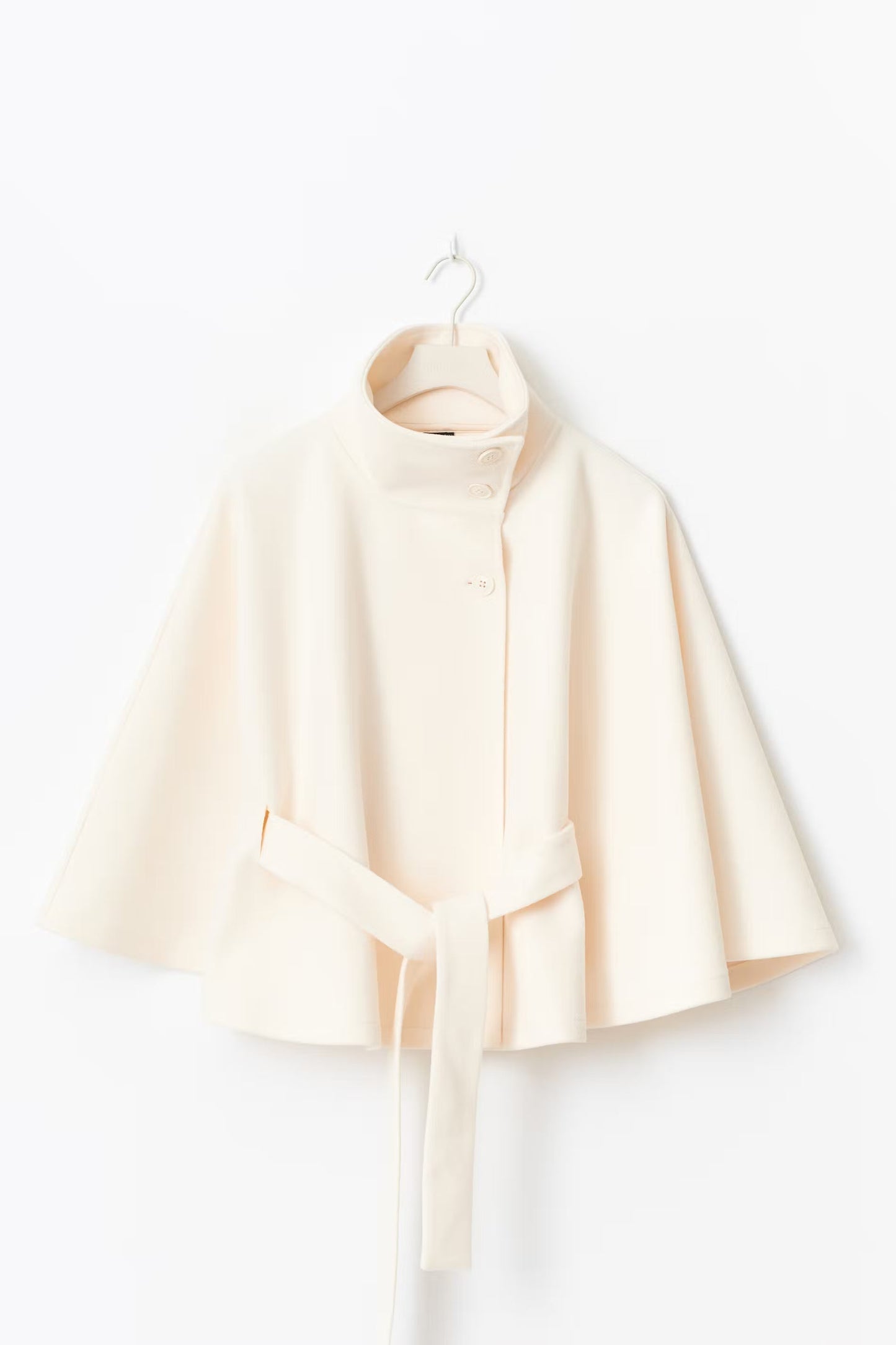 Noor - Dames Trenchcoat Kort voor de Herfst met Ceintuur en Hoge Kraag