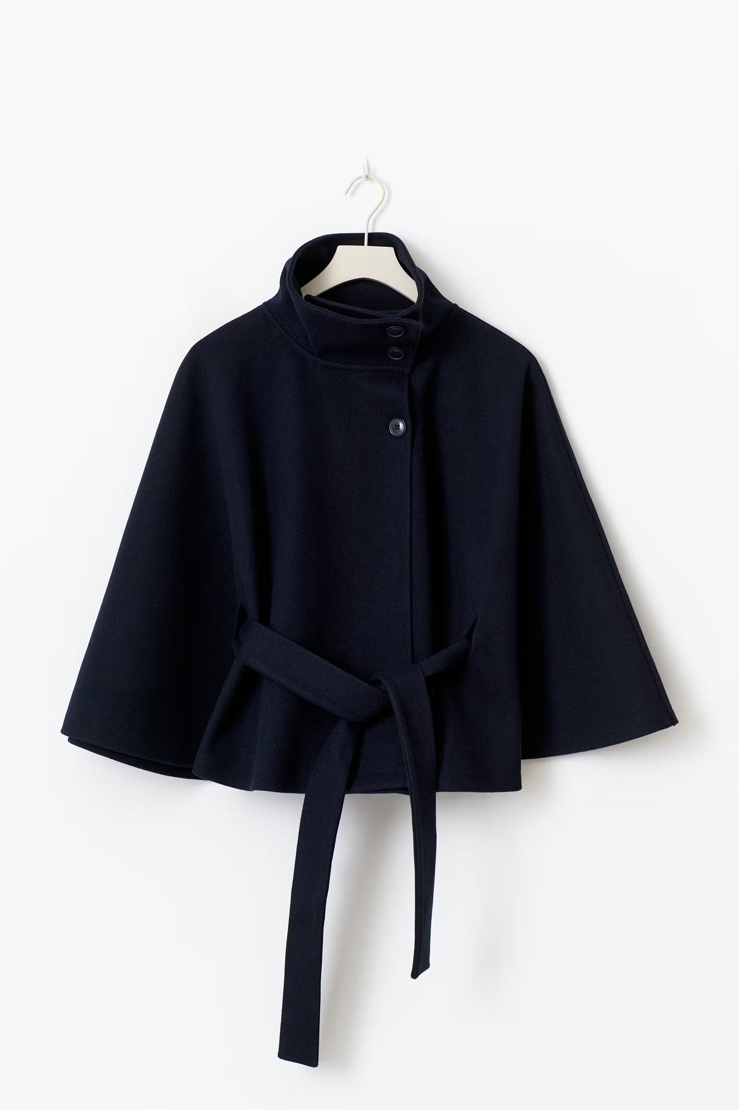 Noor - Dames Trenchcoat Kort voor de Herfst met Ceintuur en Hoge Kraag