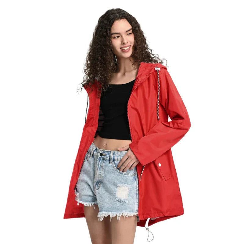 Noor - Dames Regenjas voor de Herfst met Verstelbare Taille