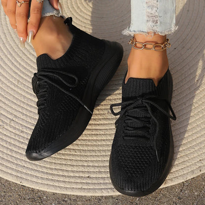 Noor - Trendy Comfort Sneakers Dames met Ademende Sok en Flexibele Zool