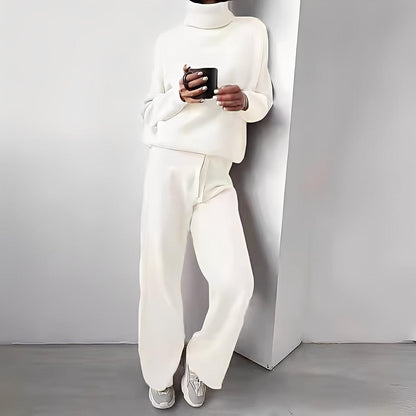 Noor - Tweedelige set dames met col oversized en comfortabel gebreid