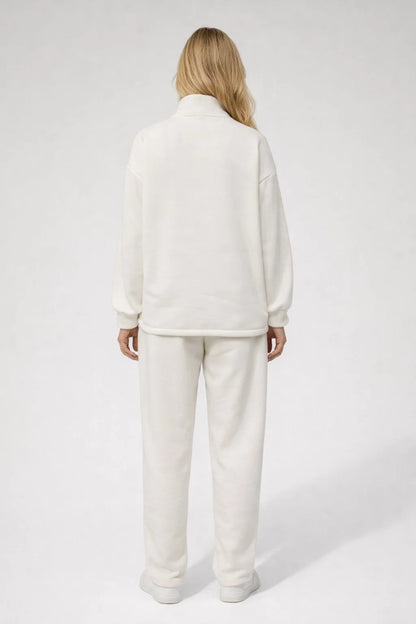 Tweedelige Lounge Set | Relaxed Fit met Half Zip Sweater | Comfortabel en Tijdloos