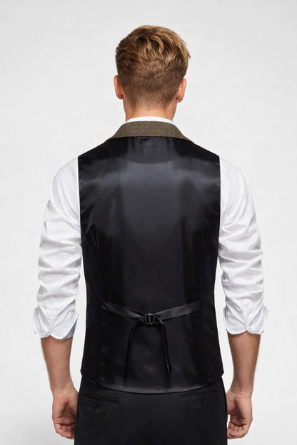 Gilet Heren - Formeel Pak Gilet met Revers en Knoopsluiting | Elegant