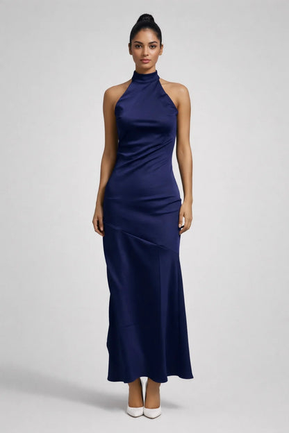 Maxi Jurk Dames - Mouwloos Halternek Silhouet | Elegant