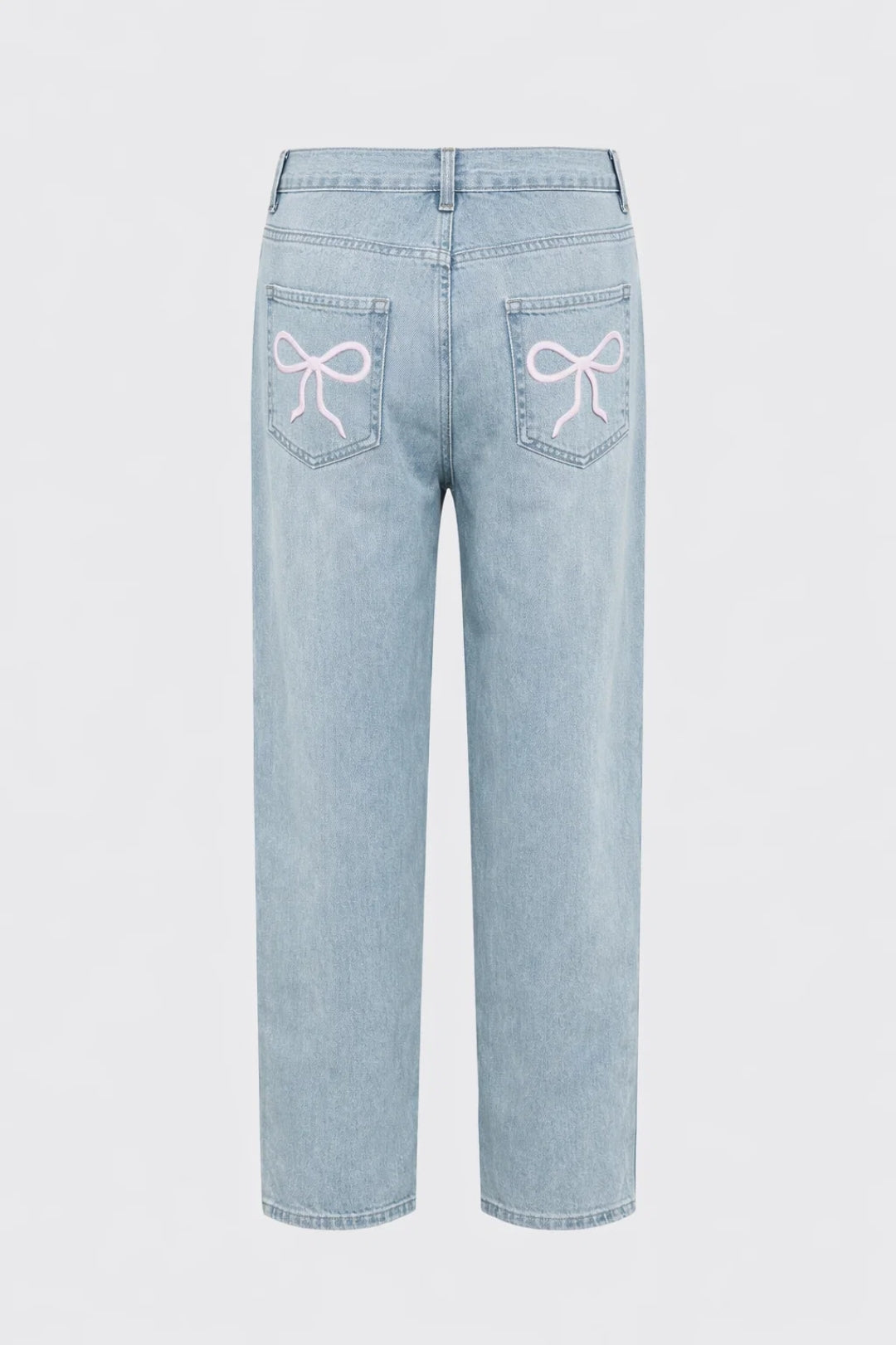 Wide Leg Jeans | Speelse Broek met Kersenpatroon | Hoge Taille