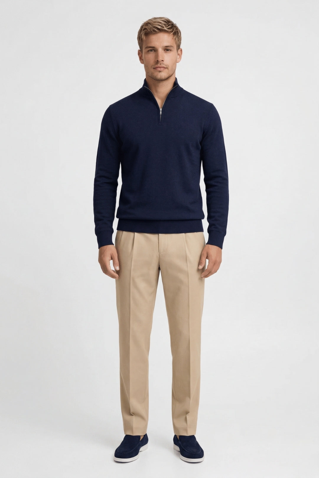 Trui Heren - Klassiek Half Zip Model | Casual