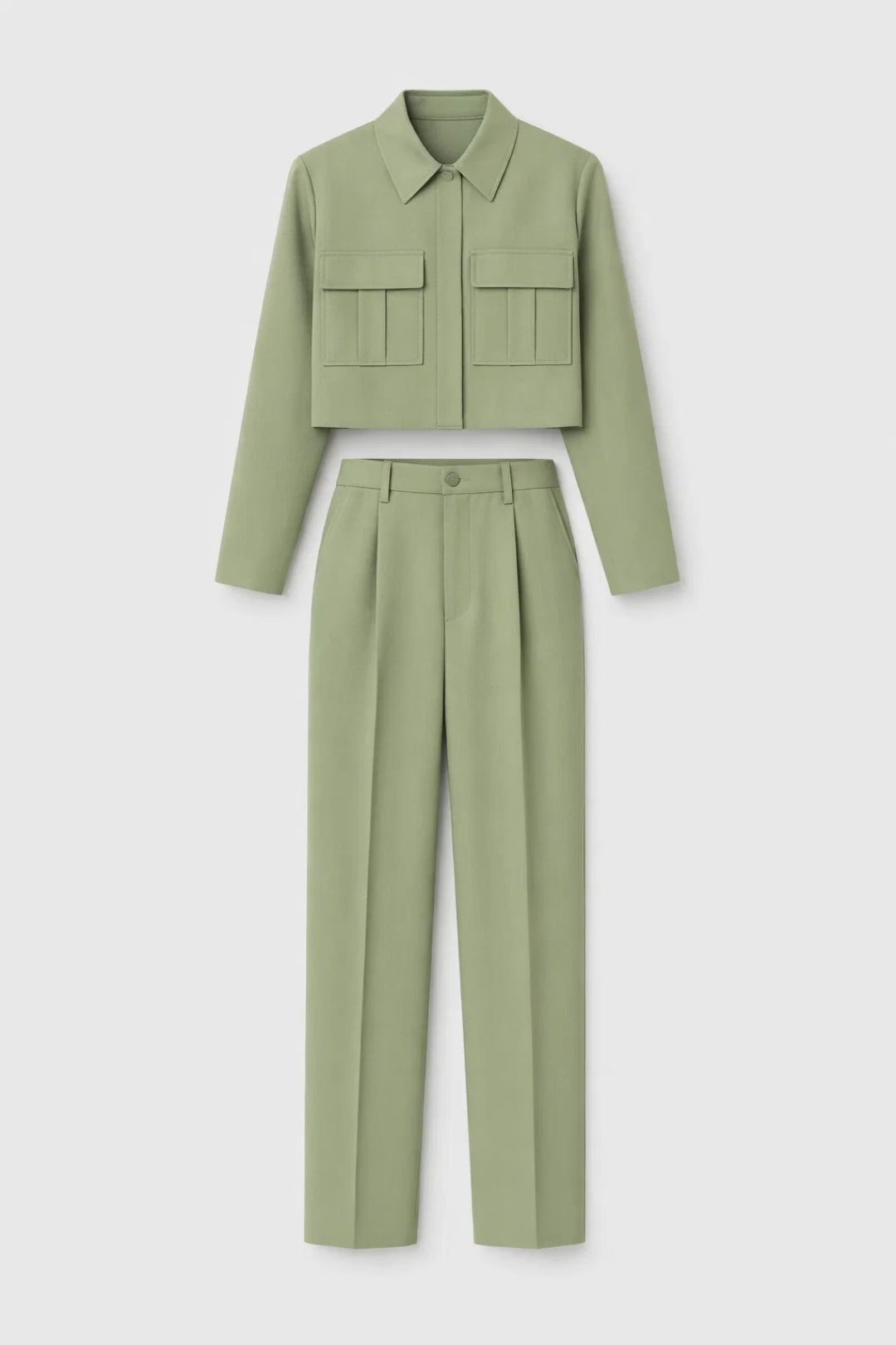 Cropped Blazer Set | Minimalistisch Design Tijdloos en Verfijnd