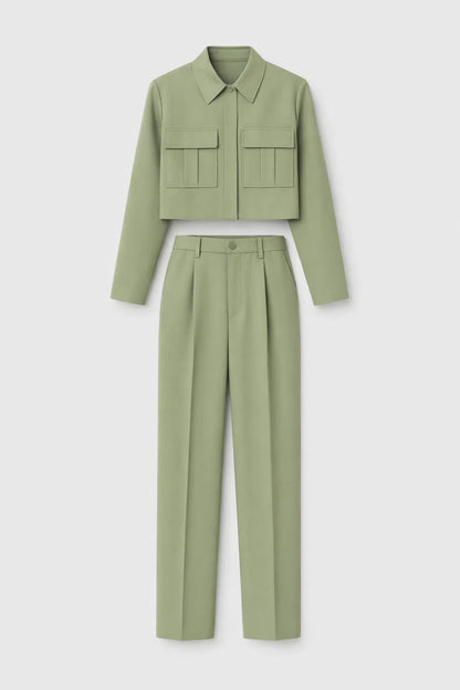 Cropped Blazer Set | Minimalistisch Design Tijdloos en Verfijnd