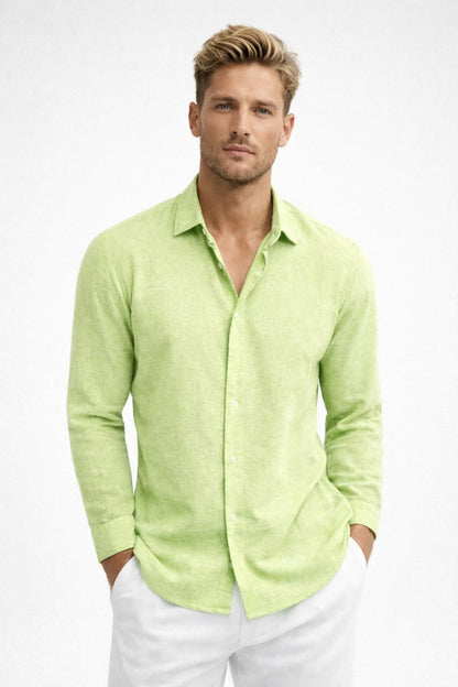 Overhemd Heren - Luchtig Zomermodel met Klassieke Kraag | Casual