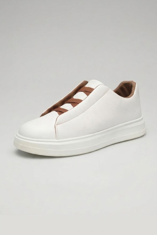 Sneakers Heren - Laag Model met Veters en Contrastdetail | Casual