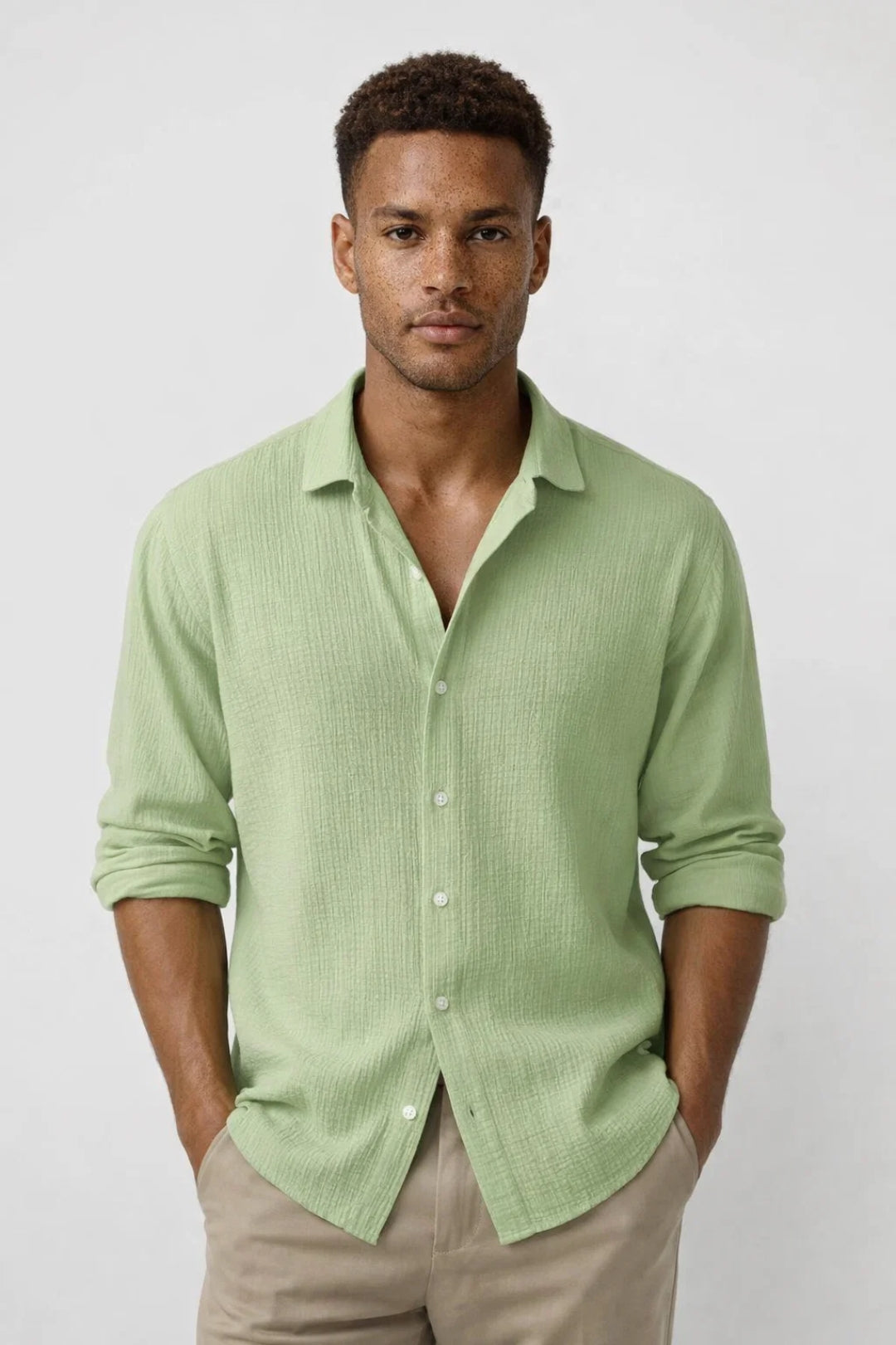 Overhemd Heren | Casual Licht All-Season Comfortabele pasvorm