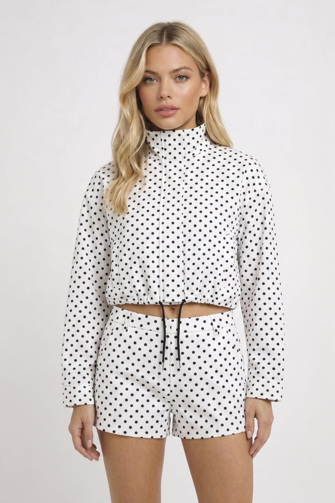 Set Dames - Zomerjas met Korte Broek en Stippenprint | Casual