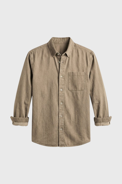 Overhemd Heren - Relaxed Fit met Borstzak | Casual