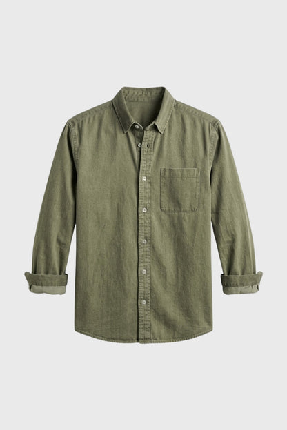 Overhemd Heren - Relaxed Fit met Borstzak | Casual