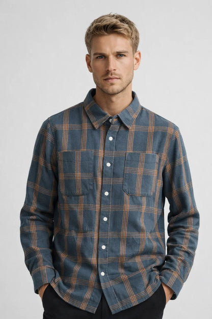 Overhemd heren | Casual & Comfortabel | Met borstzakken | Herfst