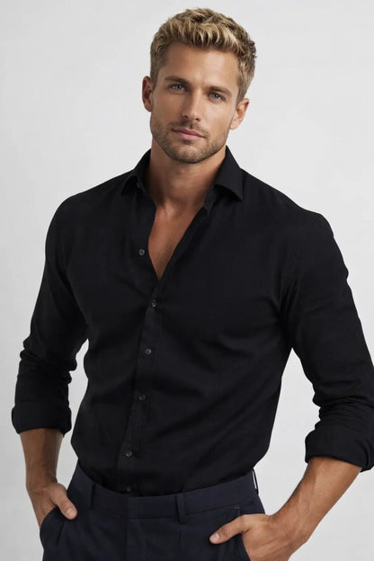 Overhemd heren | Elegant & Comfortabel | Getailleerd silhouet | All season