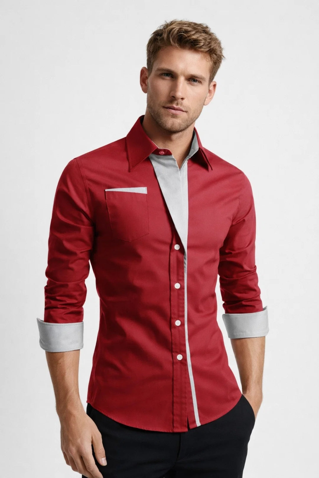 Overhemd heren | Zakelijk & Comfortabel | Slim fit | All season