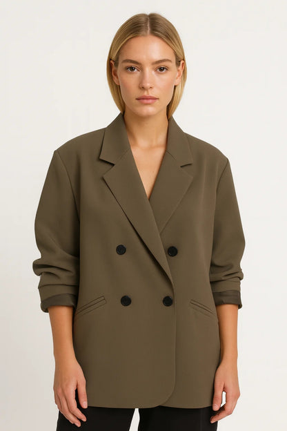 Blazer Dames | Oversized | Dubbelrijig | All-Season | Comfortabele pasvorm | Geschikt voor dagelijks gebruik