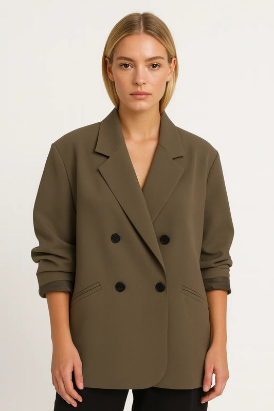 Blazer Dames | Oversized | Dubbelrijig | All-Season | Comfortabele pasvorm | Geschikt voor dagelijks gebruik