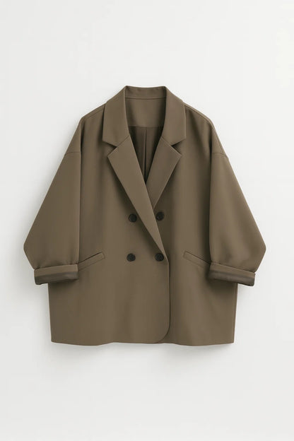 Blazer Dames | Oversized | Dubbelrijig | All-Season | Comfortabele pasvorm | Geschikt voor dagelijks gebruik
