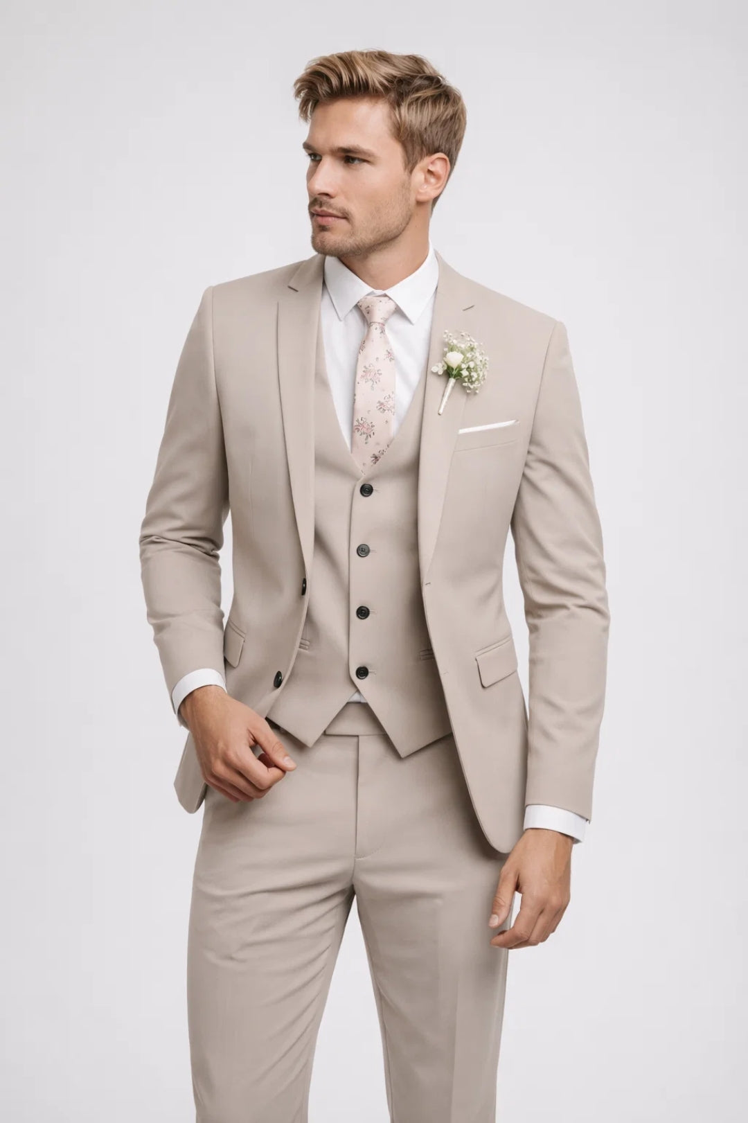 Pak heren | Elegant & Comfortabel | Getailleerd silhouet | Lente