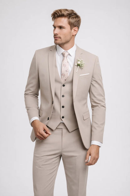 Pak heren | Elegant & Comfortabel | Getailleerd silhouet | Lente