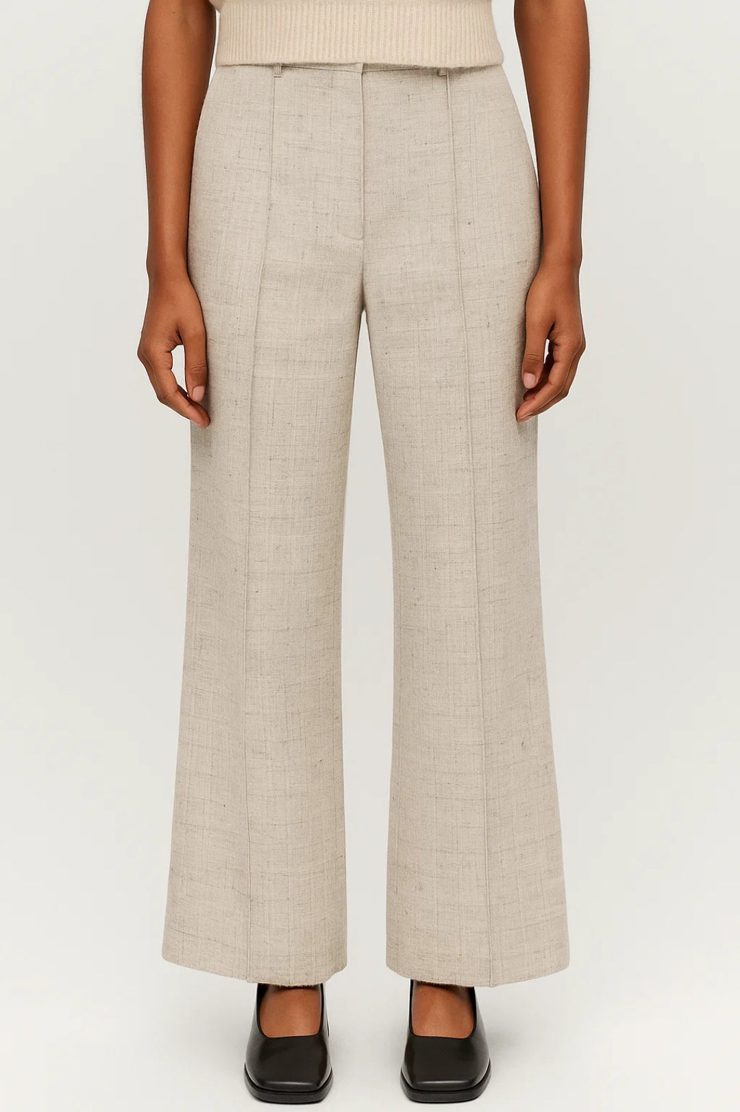 Broek Dames | Hoge Taille | Persvouw | All-Season | Comfortabele pasvorm | Geschikt voor dagelijks gebruik