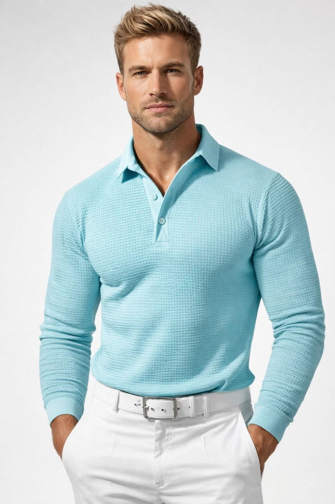 Polo Heren - Slim Fit Lange Mouw met Polokraag | Casual
