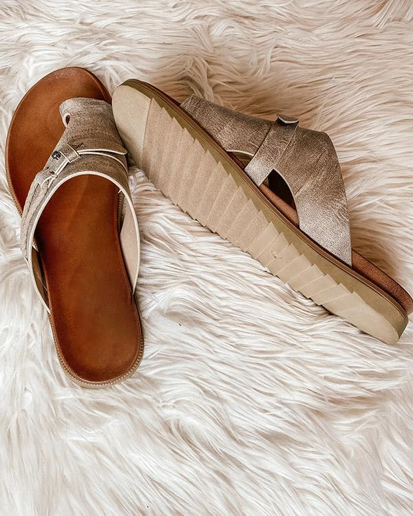 Roos - Casual Orthopedische Sandalen Dames met Teenring en Gespsluiting