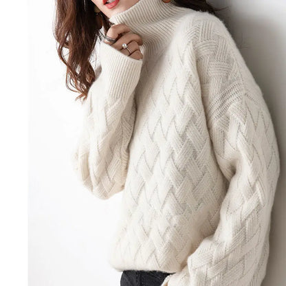 Roos - Dames Gebreide Coltrui Oversized met Comfortabele Pasvorm