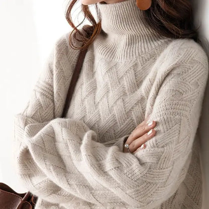 Roos - Dames Gebreide Coltrui Oversized met Comfortabele Pasvorm