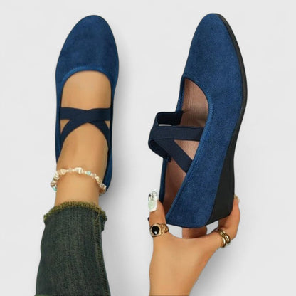 Roos - Orthopedische Ballerina's Dames met Ergonomische Voetbedding en Kruisbandjes