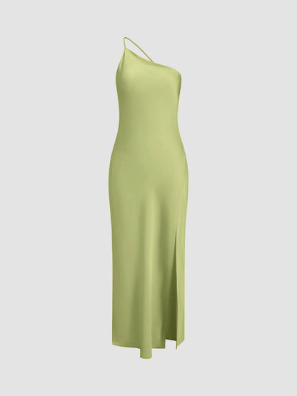 Roos - Elegante Bruiloft Gastenjurk Dames Maxi met One-Shoulder en Split