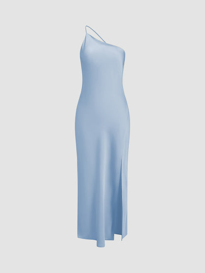 Roos - Elegante Bruiloft Gastenjurk Dames Maxi met One-Shoulder en Split