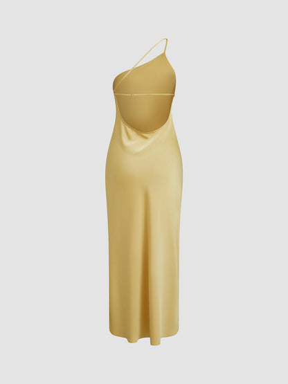 Roos - Elegante Bruiloft Gastenjurk Dames Maxi met One-Shoulder en Split