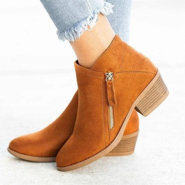 Roos - Elegante Comfort Pumps Dames met Blokhak en Zijrits