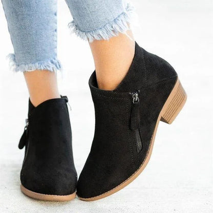 Roos - Elegante Comfort Pumps Dames met Blokhak en Zijrits